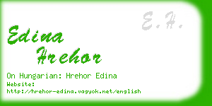 edina hrehor business card